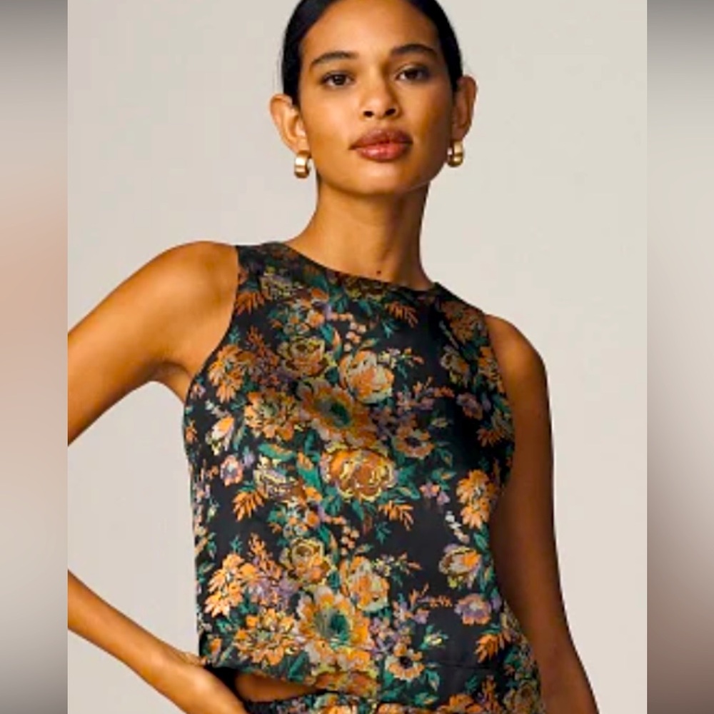 Anthropologie Jacquard Shell Top
